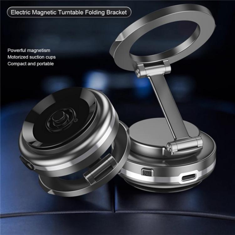 C7 Multifunctional Magnetic Phone Holder Rotatable Folding Auto Vacuum Suction Cup Phone Holder(Silver) - free shipping - PMc TechLife - Order now!
