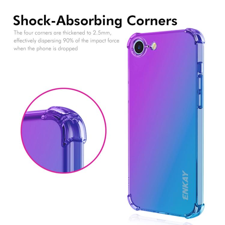 For iPhone 16e ENKAY Hat-Prince Gradient Airbag TPU Phone Case(Purple Gold) - free shipping - PMC TechLife - Order now!