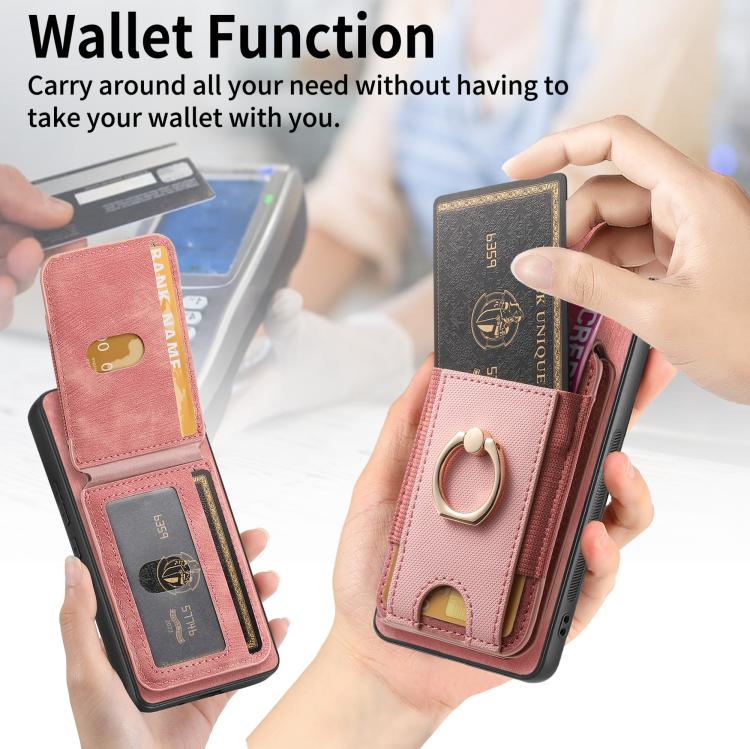 For Motorola Moto G Power 5G 2024 Retro Splitable Magnetic Stand Card Bag Leather Phone Case(Pink) - Motorola Cases by PMC TechLife | Online Shopping South Africa | PMC TechLife | Buy Now Pay Later Mobicred