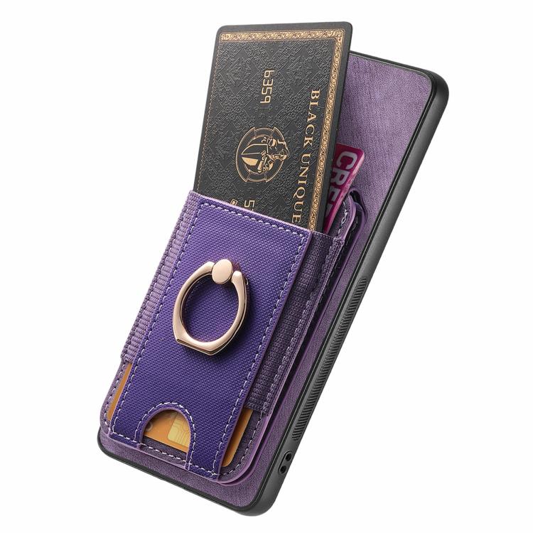 For Motorola Moto G Power 5G 2024 Retro Splitable Magnetic Stand Card Bag Leather Phone Case(Purple) - Motorola Cases by PMC TechLife | Online Shopping South Africa | PMC TechLife | Buy Now Pay Later Mobicred