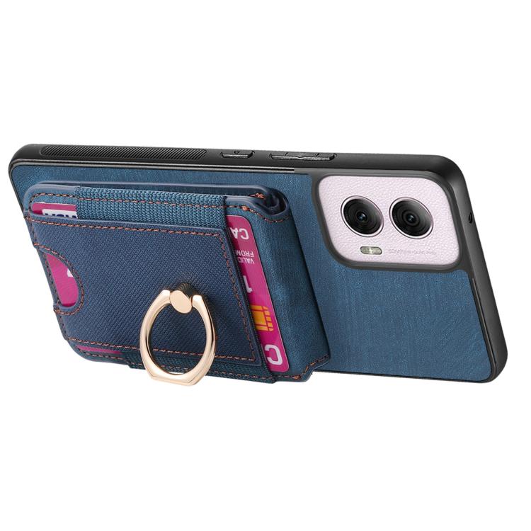 For Motorola Moto G Power 5G 2024 Retro Splitable Magnetic Stand Card Bag Leather Phone Case(Blue) - Motorola Cases by PMC TechLife | Online Shopping South Africa | PMC TechLife | Buy Now Pay Later Mobicred