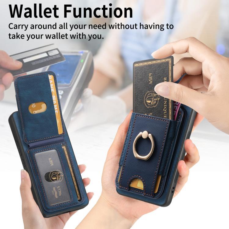 For Motorola Moto G Power 5G 2024 Retro Splitable Magnetic Stand Card Bag Leather Phone Case(Blue) - Motorola Cases by PMC TechLife | Online Shopping South Africa | PMC TechLife | Buy Now Pay Later Mobicred