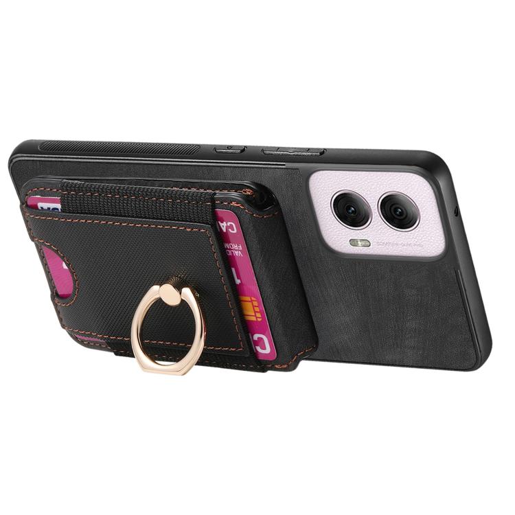 For Motorola Moto G Power 5G 2024 Retro Splitable Magnetic Stand Card Bag Leather Phone Case(Black) - Motorola Cases by PMC TechLife | Online Shopping South Africa | PMC TechLife | Buy Now Pay Later Mobicred