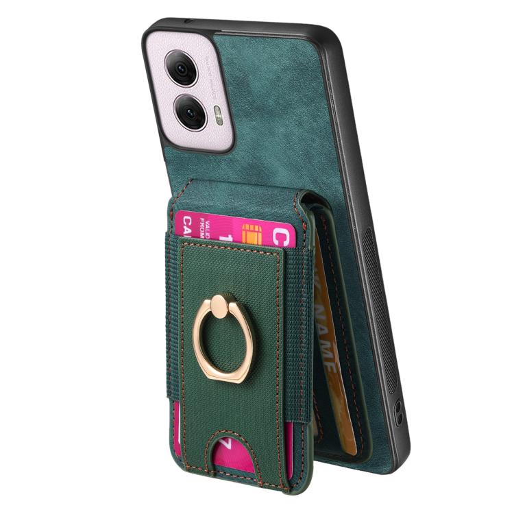 For Motorola Moto G Power 5G 2024 Retro Splitable Magnetic Stand Card Bag Leather Phone Case(Green) - Motorola Cases by PMC TechLife | Online Shopping South Africa | PMC TechLife | Buy Now Pay Later Mobicred