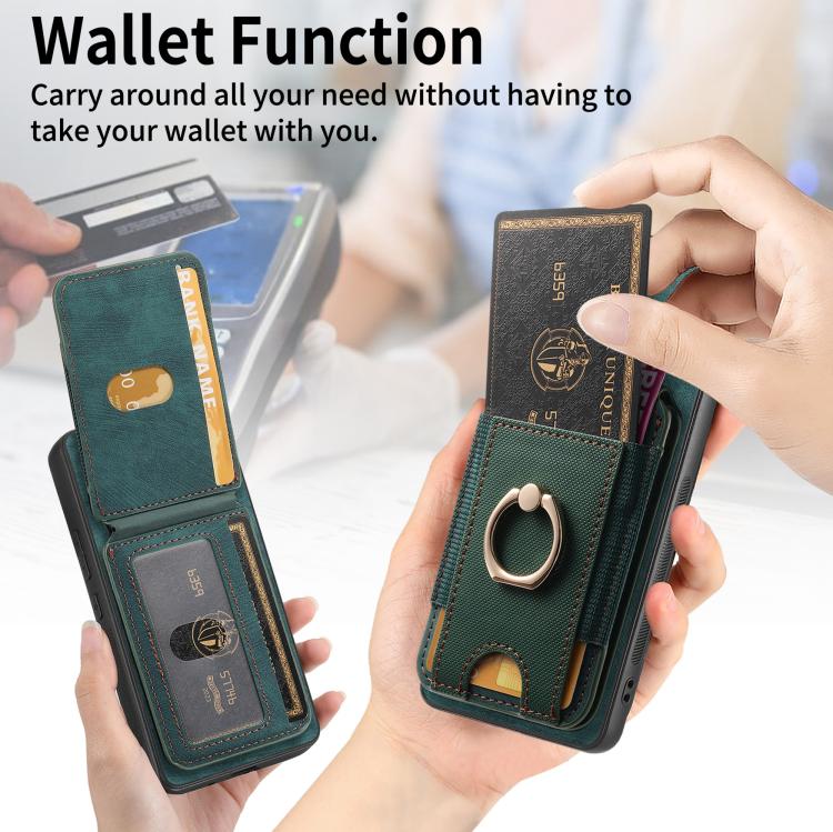 For Motorola Moto G Power 5G 2024 Retro Splitable Magnetic Stand Card Bag Leather Phone Case(Green) - Motorola Cases by PMC TechLife | Online Shopping South Africa | PMC TechLife | Buy Now Pay Later Mobicred