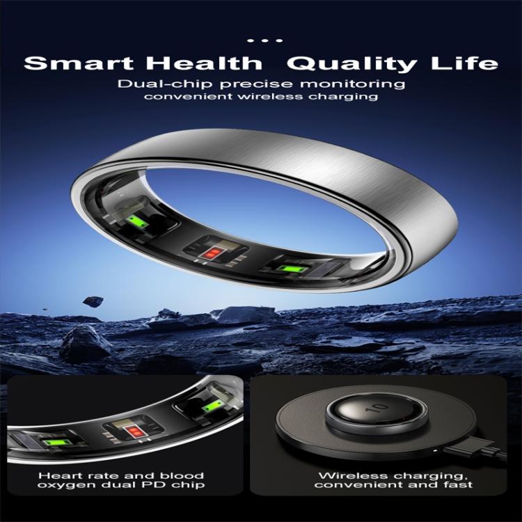 R10 SIZE 14 Smart Ring, Support Heart Rate / Blood Oxygen / Sleep / Multiple Sports Modes(Black) - free shipping - PMC TechLife - Order now!