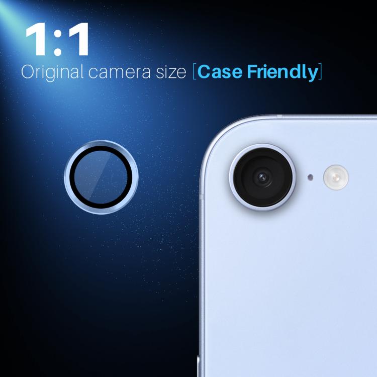 For iPhone 16e NORTHJO Camera Lens Protector CD Metal Ring Tempered Glass Film(Blue) - iPhone 16e Tempered Glass by NORTHJO | Online Shopping South Africa | PMC TechLife | Buy Now Pay Later Mobicred