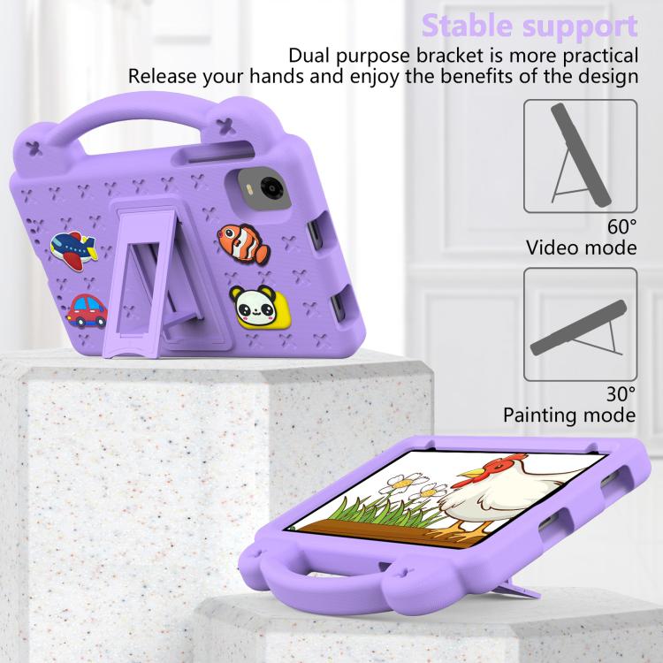 For Alldocube iPlay Mini 2 2024 Handle Kickstand Children EVA Shockproof Tablet Case(Light Purple) - CUBE by PMC TechLife | Online Shopping South Africa | PMC TechLife | Buy Now Pay Later Mobicred