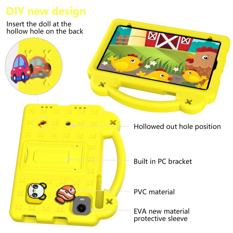 For Alldocube iPlay Mini 2 2024 Handle Kickstand Children EVA Shockproof Tablet Case(Yellow) - CUBE by PMC TechLife | Online Shopping South Africa | PMC TechLife | Buy Now Pay Later Mobicred
