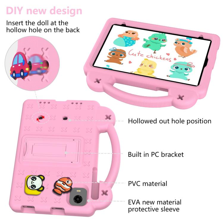 For Alldocube iPlay 60 Mini Turbo 2024 Handle Kickstand Children EVA Shockproof Tablet Case(Pink) - CUBE by PMC TechLife | Online Shopping South Africa | PMC TechLife | Buy Now Pay Later Mobicred