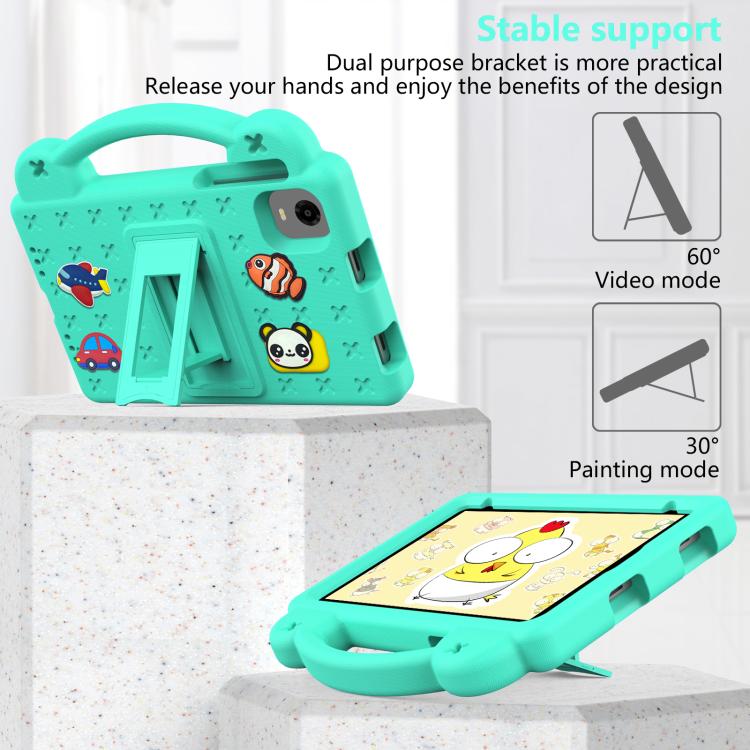 For Alldocube iPlay 60 Mini Turbo 2024 Handle Kickstand Children EVA Shockproof Tablet Case(Mint Green) - CUBE by PMC TechLife | Online Shopping South Africa | PMC TechLife | Buy Now Pay Later Mobicred