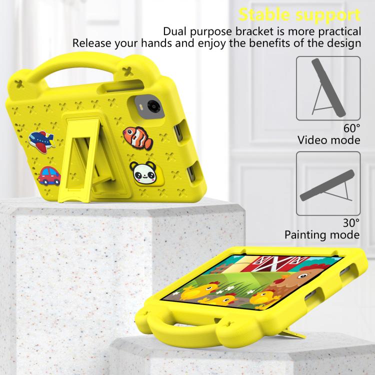 For Alldocube iPlay 60 Mini Turbo 2024 Handle Kickstand Children EVA Shockproof Tablet Case(Yellow) - CUBE by PMC TechLife | Online Shopping South Africa | PMC TechLife | Buy Now Pay Later Mobicred