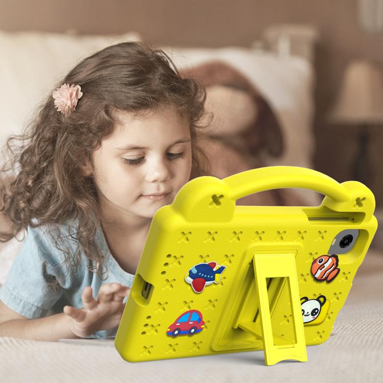 For Alldocube iPlay 60 Mini Turbo 2024 Handle Kickstand Children EVA Shockproof Tablet Case(Yellow) - CUBE by PMC TechLife | Online Shopping South Africa | PMC TechLife | Buy Now Pay Later Mobicred