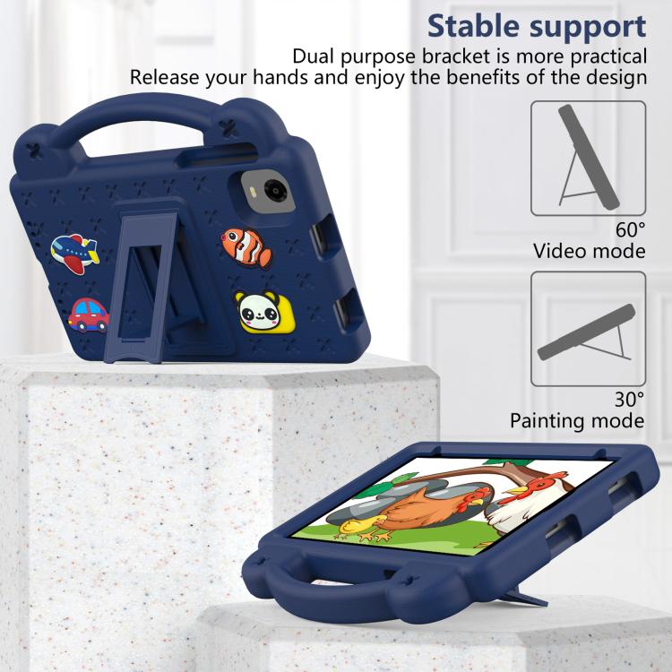 For Alldocube iPlay 50 Mini Pro 2023 8.4 Handle Kickstand Children EVA Shockproof Tablet Case(Navy Blue) - CUBE by PMC TechLife | Online Shopping South Africa | PMC TechLife | Buy Now Pay Later Mobicred
