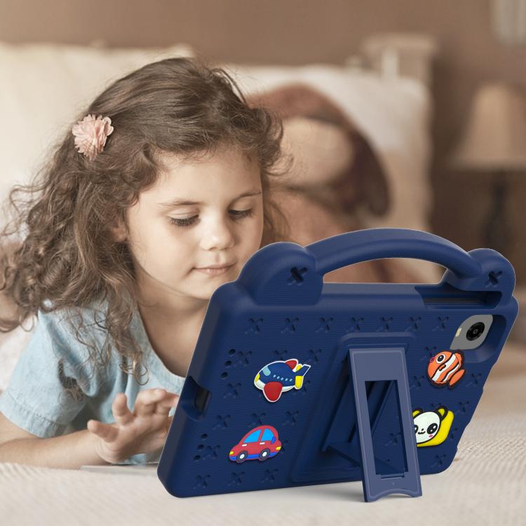 For Alldocube iPlay 50 Mini Pro 2023 8.4 Handle Kickstand Children EVA Shockproof Tablet Case(Navy Blue) - CUBE by PMC TechLife | Online Shopping South Africa | PMC TechLife | Buy Now Pay Later Mobicred