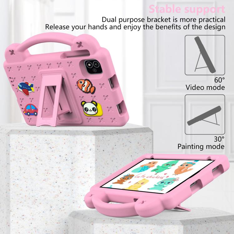 For NEC Lavie Tab T11 T1155 2024 Handle Kickstand Children EVA Shockproof Tablet Case(Pink) - Others by PMC TechLife | Online Shopping South Africa | PMC TechLife | Buy Now Pay Later Mobicred