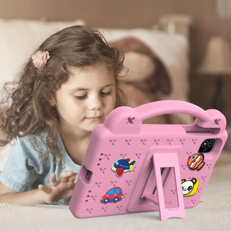 For NEC Lavie Tab T11 T1155 2024 Handle Kickstand Children EVA Shockproof Tablet Case(Pink) - Others by PMC TechLife | Online Shopping South Africa | PMC TechLife | Buy Now Pay Later Mobicred