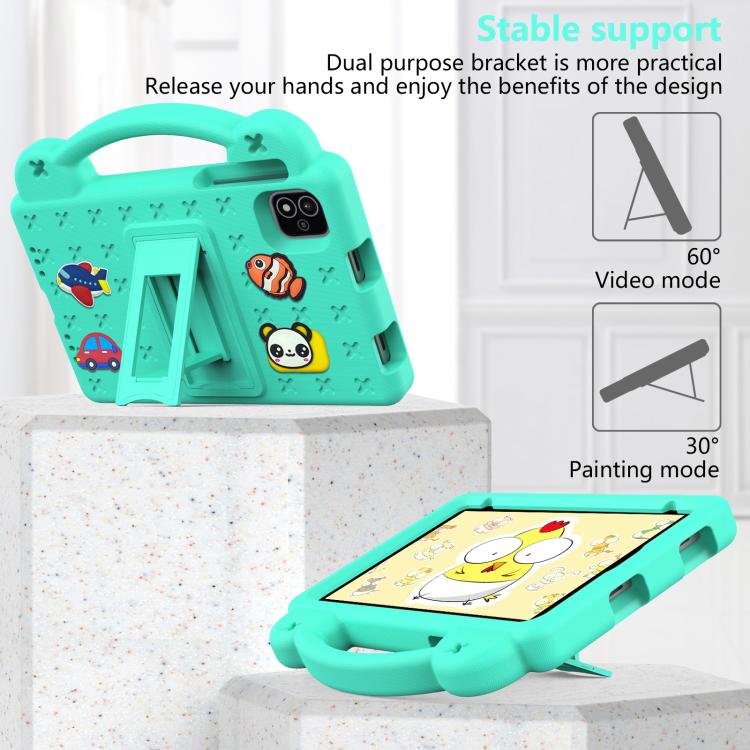 For NEC Lavie Tab T11 T1155 2024 Handle Kickstand Children EVA Shockproof Tablet Case(Mint Green) - free shipping - PMC TechLife - Order now!
