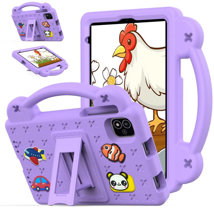For NEC Lavie Tab T11 T1155 2024 Handle Kickstand Children EVA Shockproof Tablet Case(Light Purple) - Others by PMC TechLife | Online Shopping South Africa | PMC TechLife | Buy Now Pay Later Mobicred