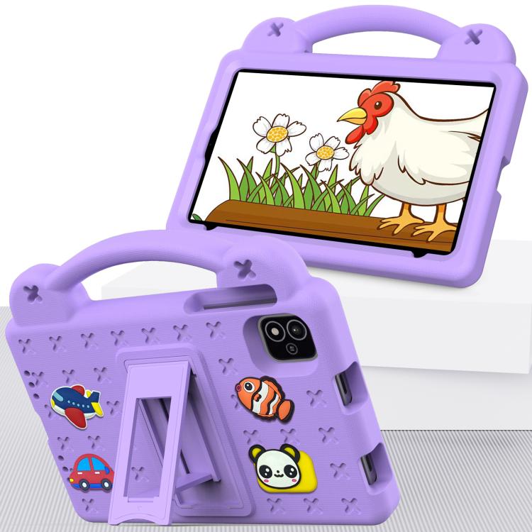 For NEC Lavie Tab T11 T1155 2024 Handle Kickstand Children EVA Shockproof Tablet Case(Light Purple) - Others by PMC TechLife | Online Shopping South Africa | PMC TechLife | Buy Now Pay Later Mobicred