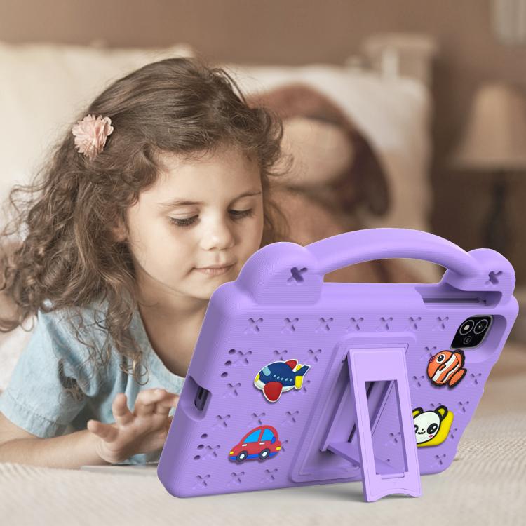 For NEC Lavie Tab T11 T1155 2024 Handle Kickstand Children EVA Shockproof Tablet Case(Light Purple) - Others by PMC TechLife | Online Shopping South Africa | PMC TechLife | Buy Now Pay Later Mobicred