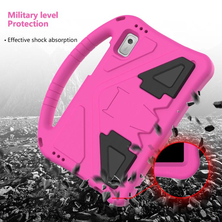 For NEC Lavie Tab T9 9 inch 2024 EVA Shockproof Tablet Case with Holder(Rose Red) - Others by PMC TechLife | Online Shopping South Africa | PMC TechLife | Buy Now Pay Later Mobicred