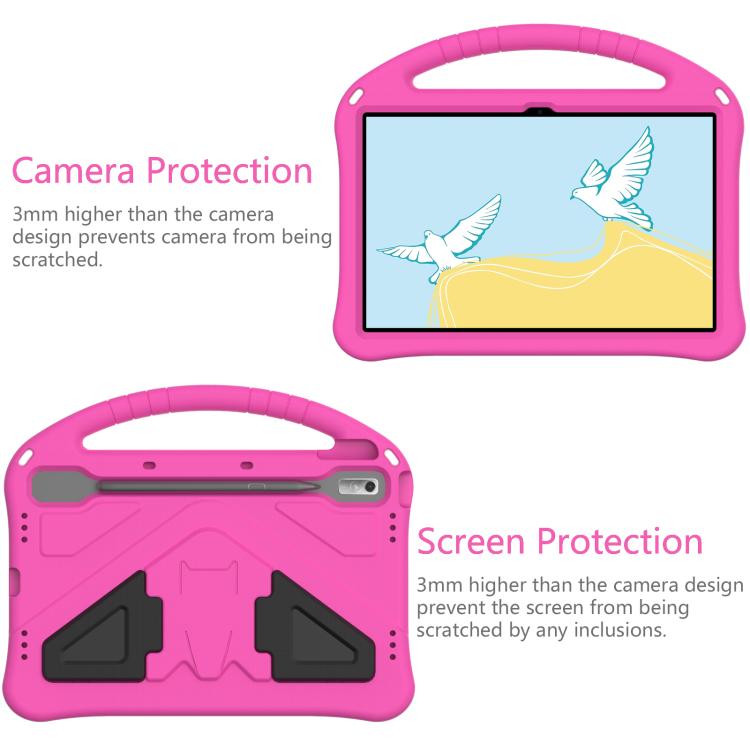 For NEC Lavie Tab T11 T1195  EVA Shockproof Tablet Case with Holder(Rose Red) - Others by PMC TechLife | Online Shopping South Africa | PMC TechLife | Buy Now Pay Later Mobicred
