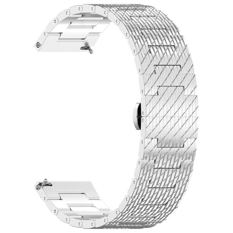 For OPPO Watch X2 Twill Texture Stainless Steel Metal Watch Band(Silver) - free shipping - PMC TechLife - Order now!