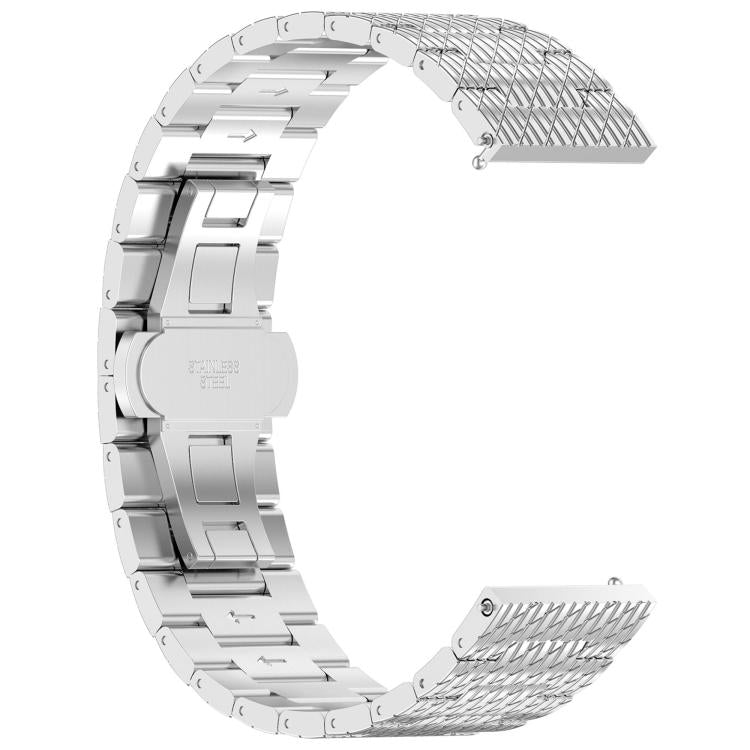 For OPPO Watch X2 Twill Texture Stainless Steel Metal Watch Band(Silver) - free shipping - PMC TechLife - Order now!