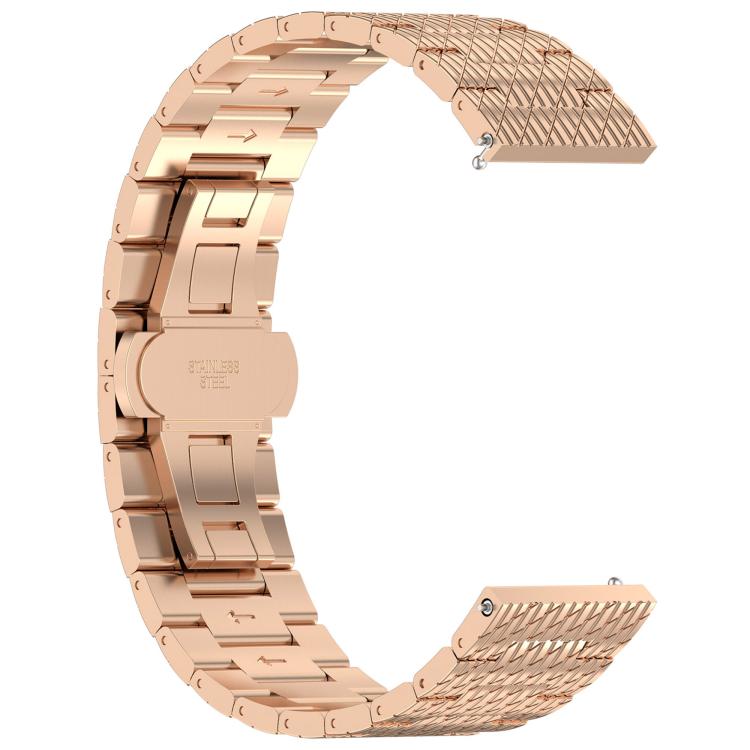 For OnePlus Watch 3 Twill Texture Stainless Steel Metal Watch Band(Rose Gold) - free shipping - PMC TechLife - Order now!