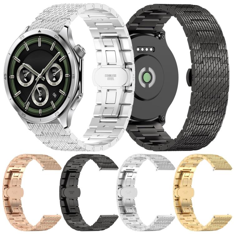 For OPPO Watch X2 Twill Texture Stainless Steel Metal Watch Band(Silver) - free shipping - PMC TechLife - Order now!