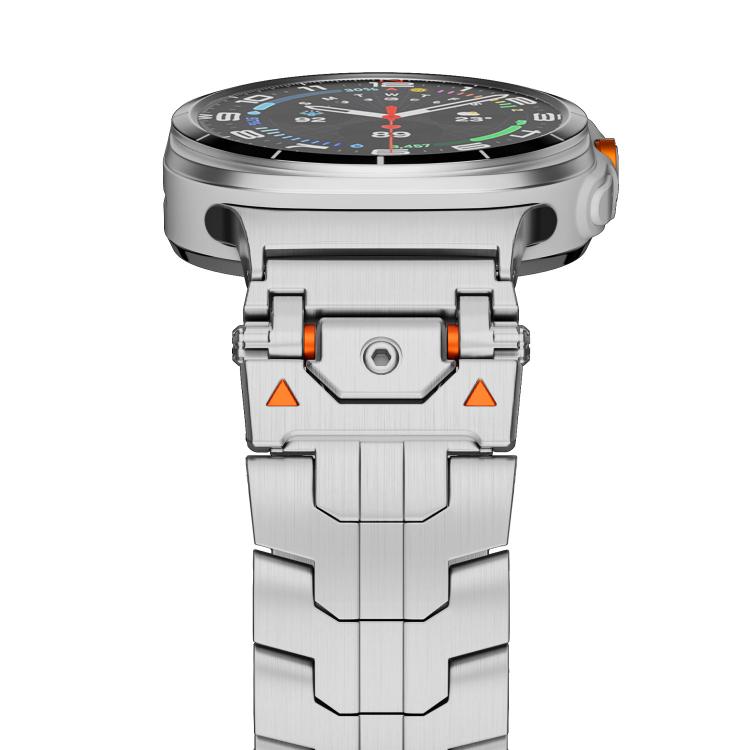 For Samsung Galaxy Watch 7 Ultra 47mm Stainless Steel Butterfly Buckle Metal Watch Band(Silver) - free shipping - PMC TechLife - Order now!