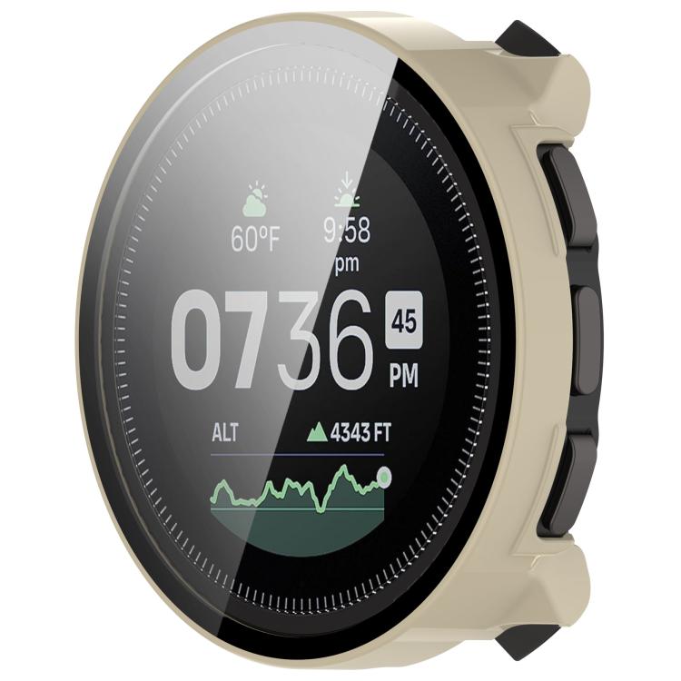 For Suunto Vertical Tempered Film Integrated PC Watch Protective Case(Ivory White) - Watch Case by PMC TechLife | Online Shopping South Africa | PMC TechLife | Buy Now Pay Later Mobicred