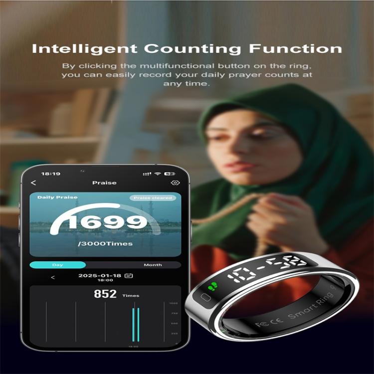 R11 SIZE 10 Smart Ring, Support Heart Rate / Blood Oxygen / Sleep / Multiple Sports Modes(Rose Gold) - free shipping - PMC TechLife - Order now!