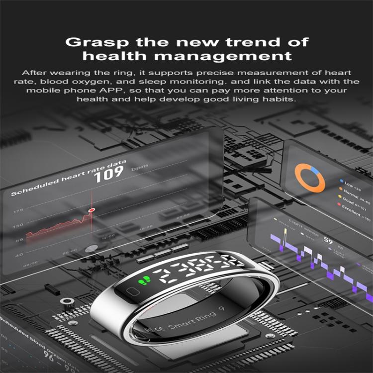R11 SIZE 12 Smart Ring, Support Heart Rate / Blood Oxygen / Sleep / Multiple Sports Modes(Rose Gold) - free shipping - PMC TechLife - Order now!