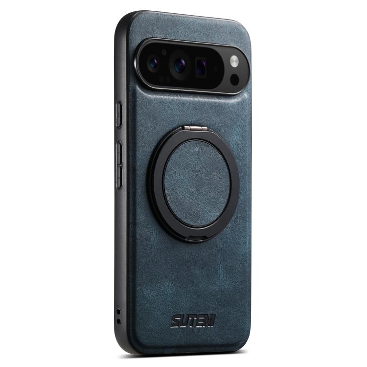 For Google Pixel 9 Pro Suteni G3 Oil Wax 360 Rotation Holder MagSafe Back Phone Case(Blue) - free shipping - PMC TechLife - Order now!