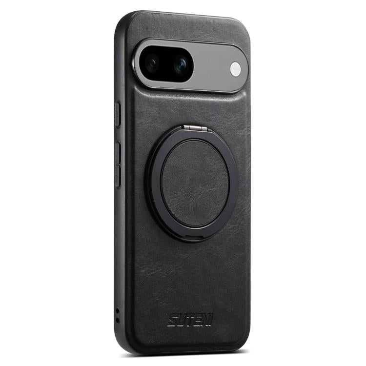 For Google Pixel 7a Suteni G3 Oil Wax 360 Rotation Holder MagSafe Back Phone Case(Black) - free shipping - PMC TechLife - Order now!