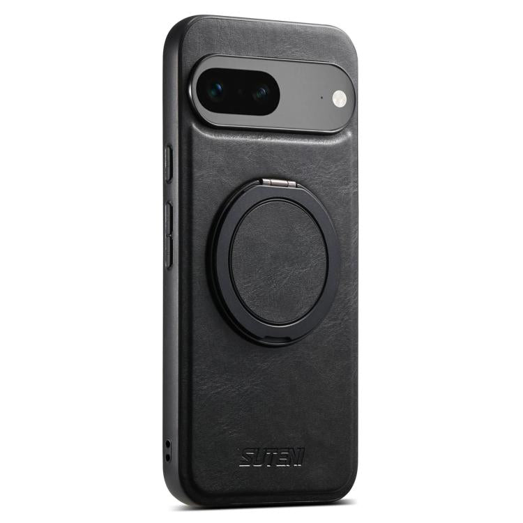 For Google Pixel 7 Suteni G3 Oil Wax 360 Rotation Holder MagSafe Back Phone Case(Black) - free shipping - PMC TechLife - Order now!