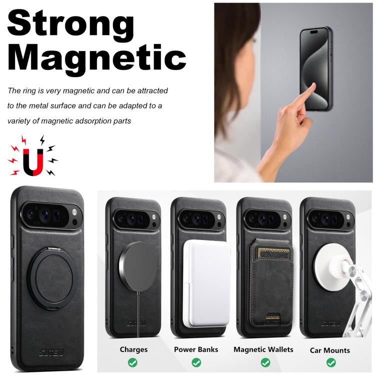 For Google Pixel 7 Suteni G3 Oil Wax 360 Rotation Holder MagSafe Back Phone Case(Black) - free shipping - PMC TechLife - Order now!