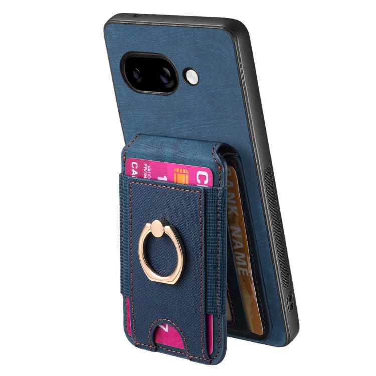 For Google Pixel 9a Retro Splitable Magnetic Stand Card Bag Leather Phone Case(Blue) - Google Cases by PMC TechLife | Online Shopping South Africa | PMC TechLife | Buy Now Pay Later Mobicred