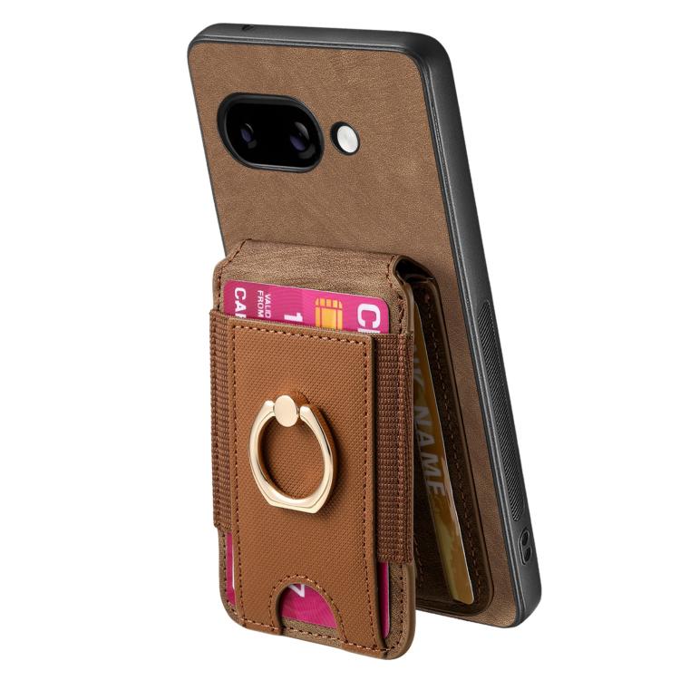 For Google Pixel 9a Retro Splitable Magnetic Stand Card Bag Leather Phone Case(Brown) - Google Cases by PMC TechLife | Online Shopping South Africa | PMC TechLife | Buy Now Pay Later Mobicred
