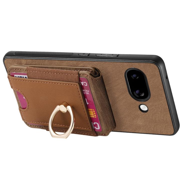 For Google Pixel 9a Retro Splitable Magnetic Stand Card Bag Leather Phone Case(Brown) - Google Cases by PMC TechLife | Online Shopping South Africa | PMC TechLife | Buy Now Pay Later Mobicred