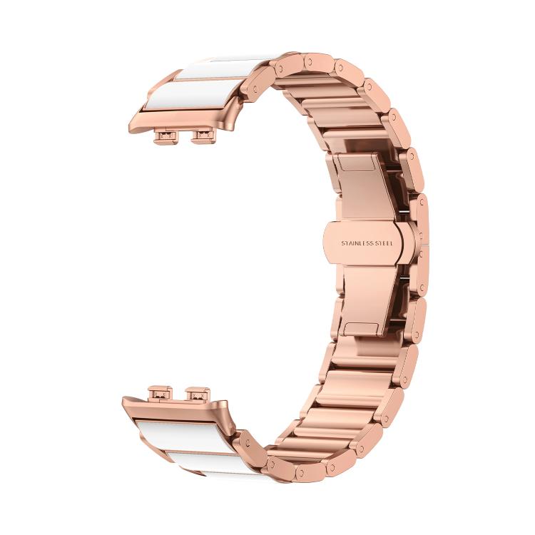 For Honor Band 9 Butterfly Buckle Ceramic White Metal Watch Band(Rose Gold) - free shipping - PMC TechLife - Order now!