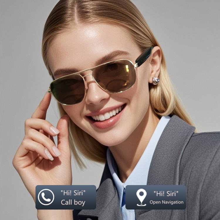 GS02 Smart Glasses, Support Voice Assistant / Bluetooth Call / Remote Control Photography(Silver) - free shipping - PMC TechLife - Order now!