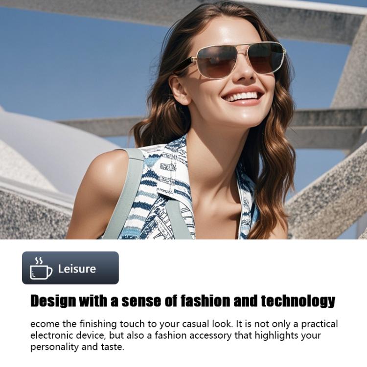 GS02 Smart Glasses, Support Voice Assistant / Bluetooth Call / Remote Control Photography(Silver) - free shipping - PMC TechLife - Order now!