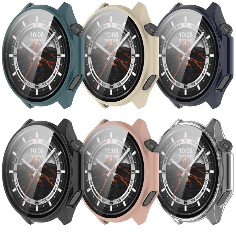 For OPPO Watch X2 Tempered Film Integrated PC Watch Protective Case(Ink Blue) - Watch Case by PMC TechLife | Online Shopping South Africa | PMC TechLife | Buy Now Pay Later Mobicred