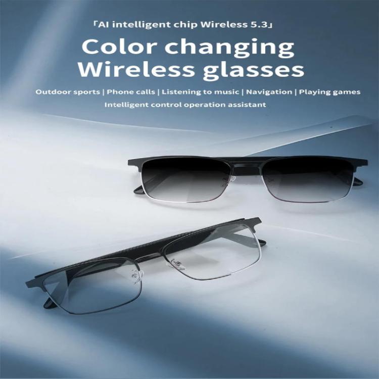 GS06 Smart Glasses, Support AI Smart Chip / Bluetooth Call / Outdoor Sports(Silver) - free shipping - PMc TechLife - Order now!