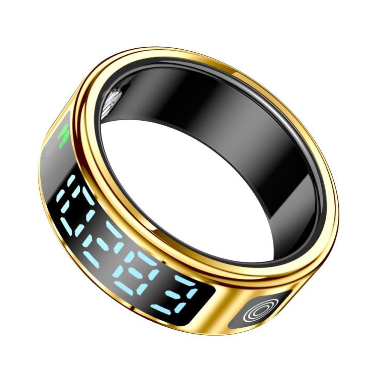 SR08 SIZE 11 Smart Ring, Support Hand Gestures Control / Health Monitoring / Multiple Sports Modes(Gold) - free shipping - PMC TechLife - Order now!