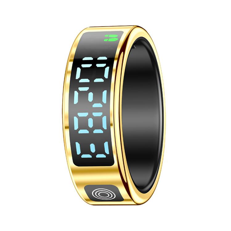 SR08 SIZE 12 Smart Ring, Support Hand Gestures Control / Health Monitoring / Multiple Sports Modes(Gold) - free shipping - PMc TechLife - Order now!