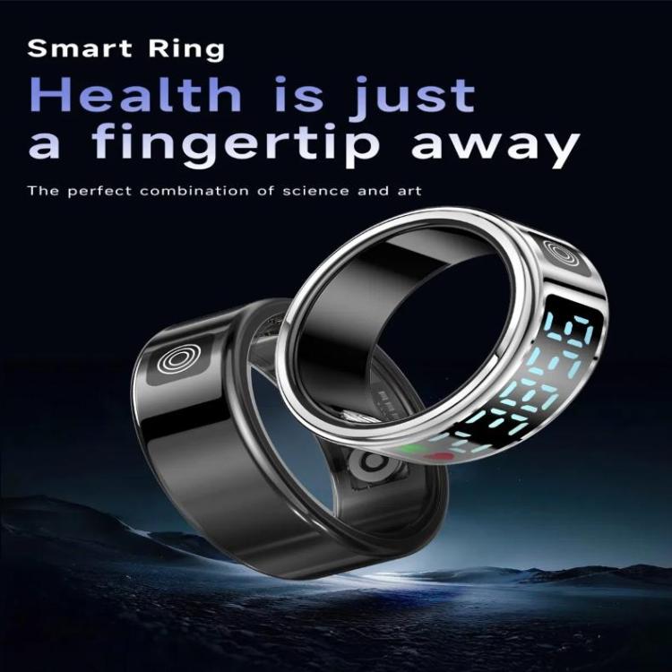 SR08 SIZE 12 Smart Ring, Support Hand Gestures Control / Health Monitoring / Multiple Sports Modes(Black) - free shipping - PMc TechLife - Order now!